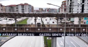 Aksaray’da Gazzeli Şehitler Yaya Üst Geçidi Projesinde Sona Gelindi